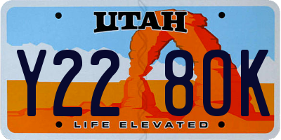 UT license plate Y228OK
