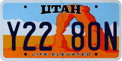 UT license plate Y228ON