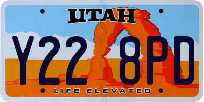 UT license plate Y228PD