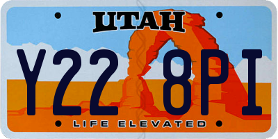 UT license plate Y228PI