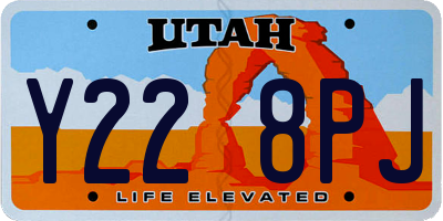 UT license plate Y228PJ