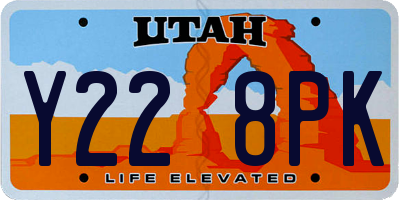 UT license plate Y228PK