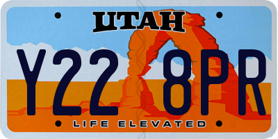 UT license plate Y228PR