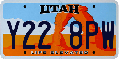 UT license plate Y228PW