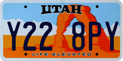 UT license plate Y228PY