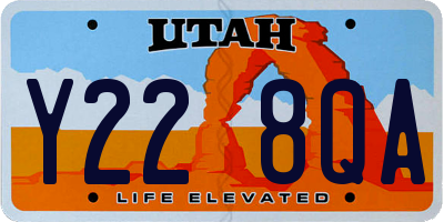 UT license plate Y228QA