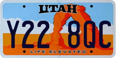 UT license plate Y228QC