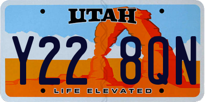 UT license plate Y228QN