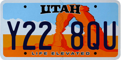 UT license plate Y228QU