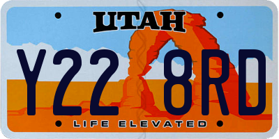 UT license plate Y228RD