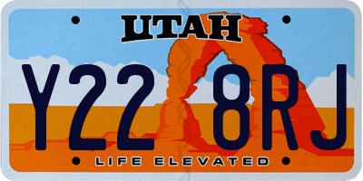UT license plate Y228RJ