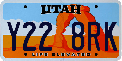 UT license plate Y228RK