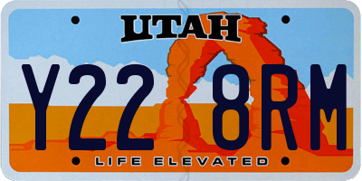 UT license plate Y228RM