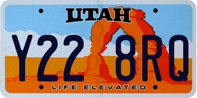 UT license plate Y228RQ