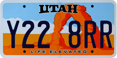UT license plate Y228RR