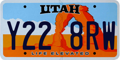 UT license plate Y228RW