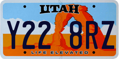 UT license plate Y228RZ
