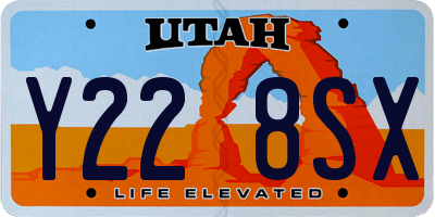 UT license plate Y228SX