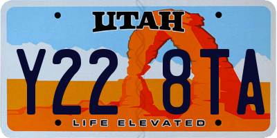 UT license plate Y228TA