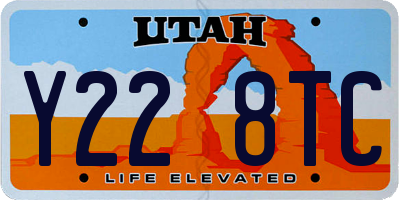 UT license plate Y228TC