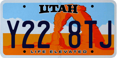 UT license plate Y228TJ