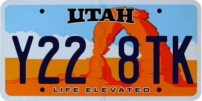 UT license plate Y228TK