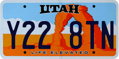 UT license plate Y228TN
