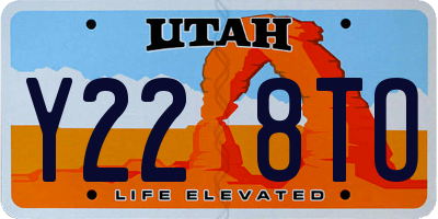 UT license plate Y228TO