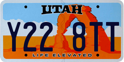 UT license plate Y228TT
