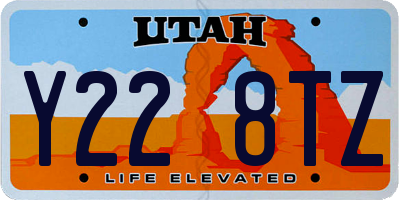 UT license plate Y228TZ