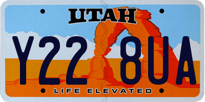 UT license plate Y228UA