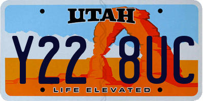 UT license plate Y228UC