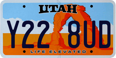 UT license plate Y228UD