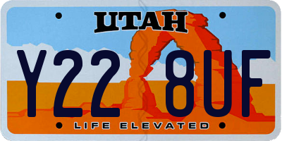UT license plate Y228UF