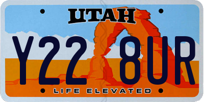 UT license plate Y228UR