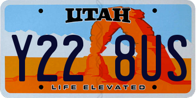 UT license plate Y228US