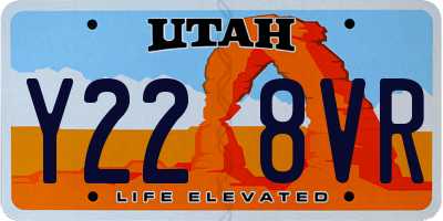 UT license plate Y228VR