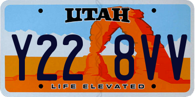 UT license plate Y228VV