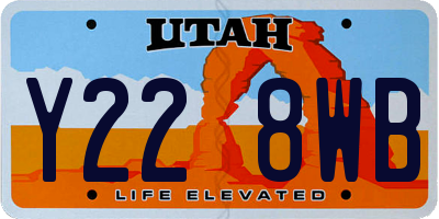 UT license plate Y228WB