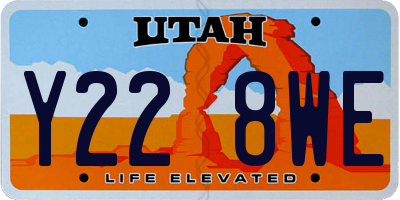 UT license plate Y228WE