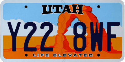 UT license plate Y228WF