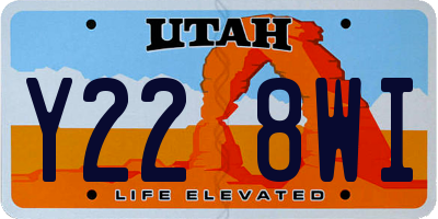 UT license plate Y228WI