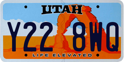 UT license plate Y228WQ