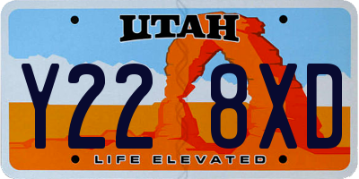 UT license plate Y228XD