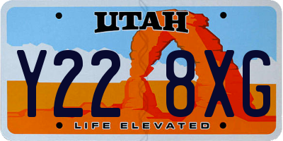 UT license plate Y228XG