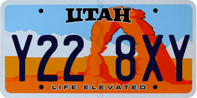 UT license plate Y228XY