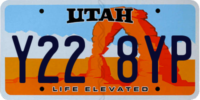 UT license plate Y228YP