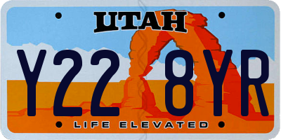 UT license plate Y228YR