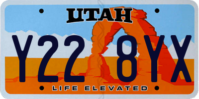 UT license plate Y228YX