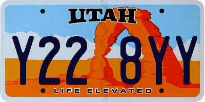 UT license plate Y228YY